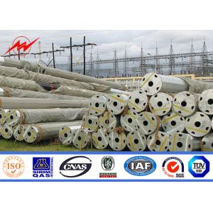 Buy cheap Single Circuit 69kv Commercial Light Galvanized Steel Pole 400mm Length Bitumen from wholesalers