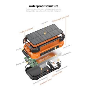 Buy cheap 26800mAh Portable Solar Powerbank With Wireless Function IPX7 Waterproof from wholesalers