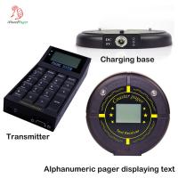 China Wireless coaster pager queue call system pocsag transmitter keyboard and pager with LED display for sale