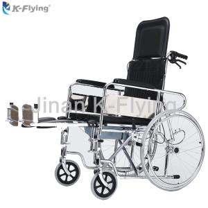 Buy cheap Chrome Steel Adults Folding Manual Wheelchair Double Brakes System from wholesalers