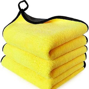 Buy cheap Yellow 11''X15'' Car Microfiber Towel , Super Absorbent Car Cleaning Towel from wholesalers
