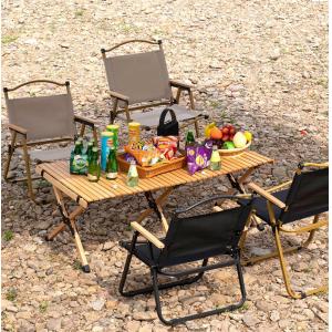 Buy cheap Customized Lightweight Beech Armrest camping fishing chairs Portable Metal Folding Outdoor from wholesalers