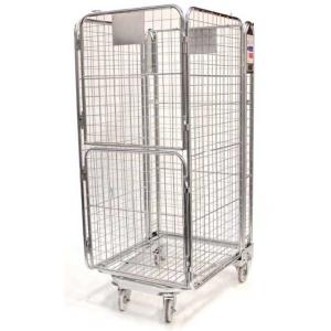 Buy cheap Warehouse Galvanized Foldable Wire Mesh Roll Container / Material Handling Equipment from wholesalers