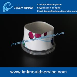 Buy cheap thin-walls PP container molding offered, S136 steel thin walls cup mould,IML cup mold from wholesalers