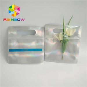 Buy cheap Rotogravure Printing Zipper Hologram Three Side Seal Bag With Hanger from wholesalers