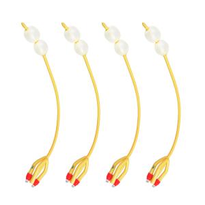 Buy cheap 24Fr 50cc Latex Foley Catheter 4 Way Dual Balloon Intermittent from wholesalers