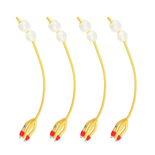 Buy cheap 24Fr 50cc Latex Foley Catheter 4 Way Dual Balloon Intermittent from wholesalers