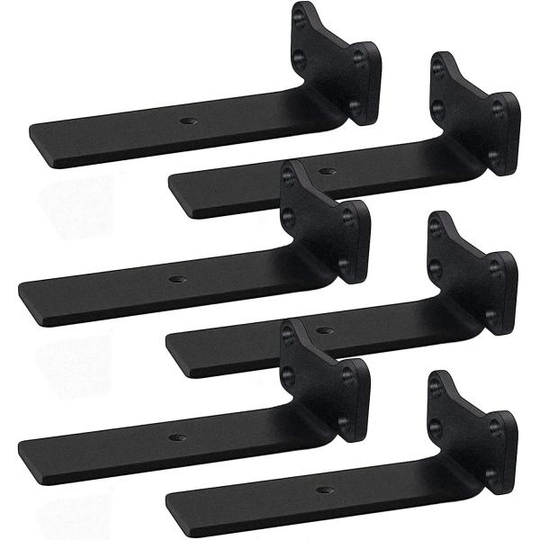 Quality Industrial L Shelf Bracket Heavy Duty 1/5 Inch Thick in Black with Custom Polishing for sale