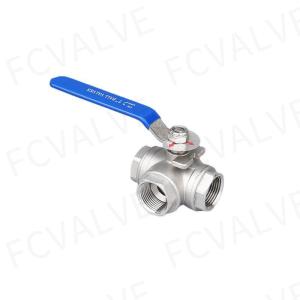 Buy cheap Customization Option Manual 316 Stainless Steel Three-Way Ball Valve with Female Thread from wholesalers