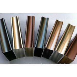 Green Rectangle Powder Coated Aluminum Profiles Customized For Construction ,