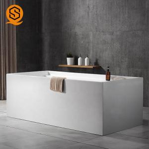 Buy cheap Seamless Joint Square Stone Bathtub Artificial GMC Waterproof 170x80cm from wholesalers
