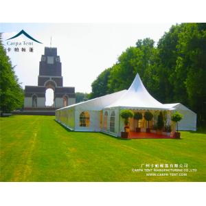 Buy cheap Huge Outdoor High Peak Pavilion Wedding Party Tent 25 X 30m Decorated With Curtains And Linings from wholesalers