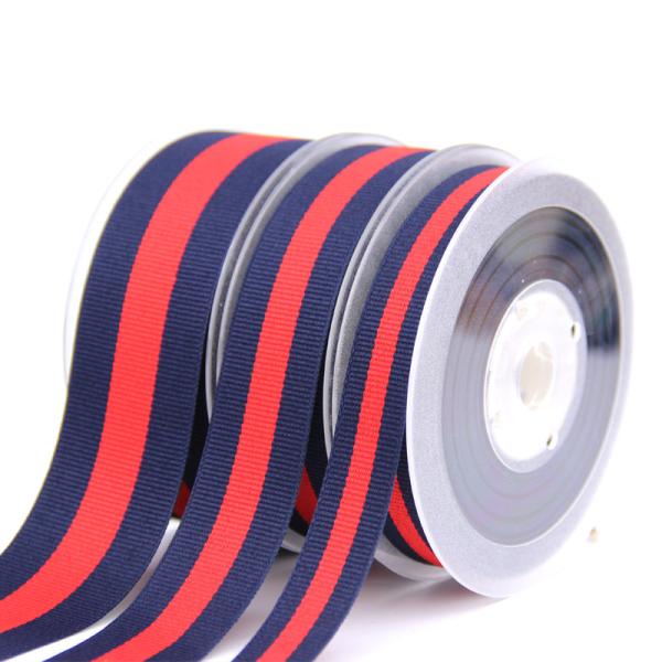 Buy cheap Polyester Custom Logo Print Stripe 1.5 Grosgrain Printed Ribbon from wholesalers