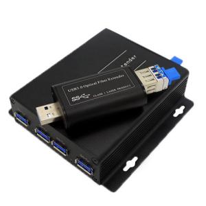 Buy cheap Camera USB3.0 Fiber optical extender,4 ports USB3.0 to fiber converter with 5Gb Brandwidth up to 250M SM/MM fiber cables from wholesalers