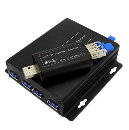 Quality Camera USB3.0 Fiber optical extender,4 ports USB3.0 to fiber converter with 5Gb Brandwidth up to 250M SM/MM fiber cables for sale