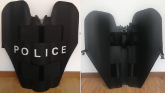 Foldable Butterfly-Shaped Bulletproof Shield With Gunstock Special Police