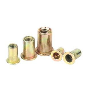 Buy cheap Galvanized Flat Head Nut with Grade 4.8/8.8/10.9/12.9 Ect Knurled Vertical Rivets from wholesalers