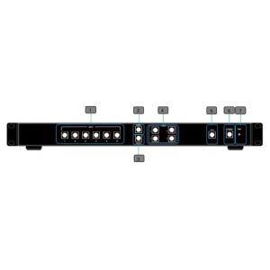 6 In 1 Quad Split Multiviewer AV Video Scaler Switcher