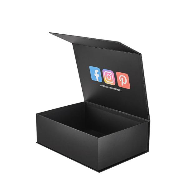 Buy cheap Premium Matte Black Magnetic Rigid Boxes Custom Apparel Packaging Box from wholesalers