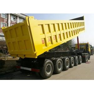 Buy cheap CIMC 5/6 Axle 30-70 Ton Transport Coal Ore Building Materials Equal Box Body 40CBM Hydraulic Tipper Trailer from wholesalers