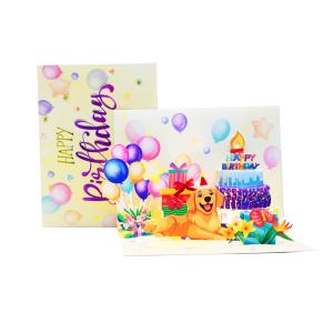 Card Personalization 3D Pop Up Greeting Card with Customized Logo