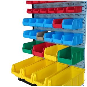 Plastic Shelf Bins Tool Crate Stackable Plastic BoxWarehouse For Screws