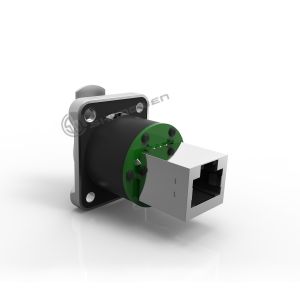 Buy cheap Shangwen Indoor 8 Pin RJ45 Plug Industrial Ethernet Connector RJ45 Panel Mount Socket Signal Network Connector 8p8c Female Panel from wholesalers