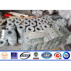 Polygonal 80ft 69kv Electricity Steel Utility Pole With Mast Galvanized