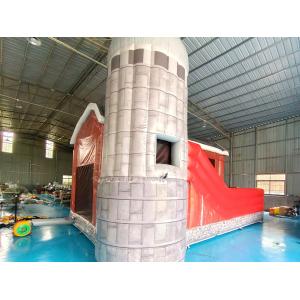 Commercial PVC Tarpaulin Fireproof Baffle Inflatable Bounce House With Slide