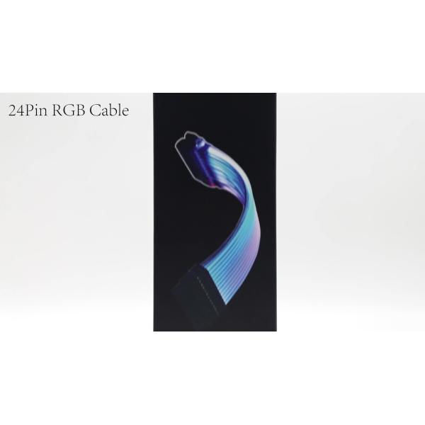 Quality ATX 24-pin Male to 24-pin Female Adapter Power Supply Extension Cable Bright Extension Cord Transparent Blue Plastic Shell for sale