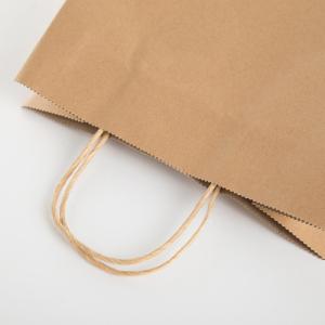 Buy cheap Rectangle Brown Bags With Handles , Kraft Paper Tote Bag For Food from wholesalers