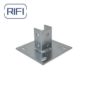 Buy cheap Strut C Channel Electro Galvanized Base Plate Strut Channel Fitting from wholesalers