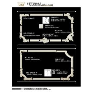 2400*107*200mm Polyurethane Panel Moulding Corner for Architectural Design