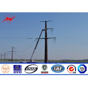Buy cheap conical 11m Q235 material electric power pole galvanized single section from wholesalers