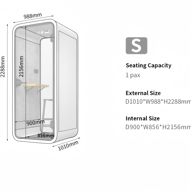 Buy cheap White Office Phone Booth Fully Enclosed Private Phone Booths Customized from wholesalers