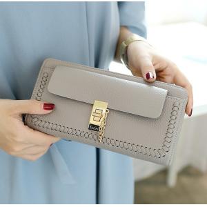 Buy cheap 2016 new Ms. wallet long section of Korean zipper large capacity multi-function clutch lock from wholesalers