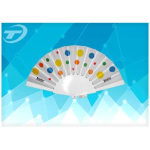 Party 23cm Folding Plastic Hand Held Fans / Wedding Favor Fans , with printing