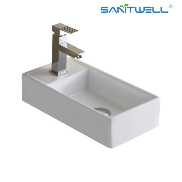 Buy cheap 2023 Chaozhou New Design ceramic basin lavabo wash basin Rectangular above counter basin from wholesalers
