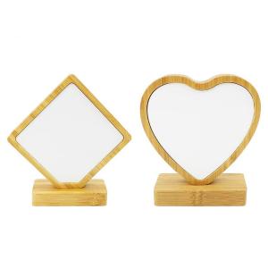 Modern Bamboo Wood Sublimation Photo Frame Tabletop Display Family Keepsake