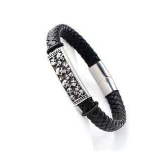 Buy cheap Express Your Individuality with our Stainless Steel Skull Bracelet Corrosion-Resistant and Strong from wholesalers