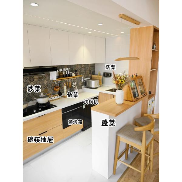 Quality Laminated Modular Kitchen Cupboard Cabinet Set Home Furniture for sale