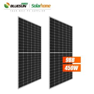 Bluesun Perc Half Cut 9bb 455w 450w 440w 400w Solar Panel Factory Price 144cell