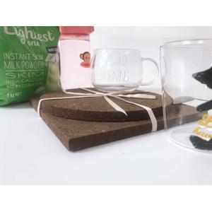 Buy cheap Square Dark Cork Placemats 24x24cm Multiuse For Pottery Barn from wholesalers