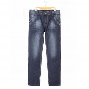China mans pants for 2013 winter season,dark,embroidary pocket,good selling,100%cotton11.5-12oz on sale