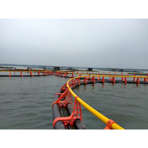 Sturdy HDPE Bracket Square Fish Farming Floating Cages Inshore for Fishing