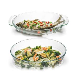 Buy cheap Microwave Oven Heated Transparent Glass Baking Tray from wholesalers