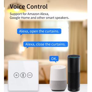 Buy cheap Smart Curtain Switch WiFi/Zigbee Voice Control Google Assistant Smart EU Standard Touch Screen Switch APP Garage Door Switch from wholesalers