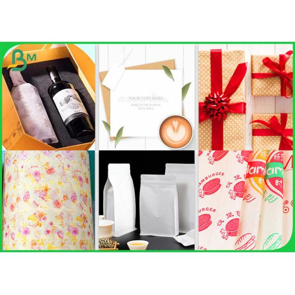 30gr 40gr 50gr White Color MG Natural Paper Roll For Hamburger Package 30gr 40gr 50gr White Color MG Natural Paper Roll For Hamburger Package