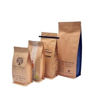 Buy cheap Standing Up  biodegradable kraft paper snack Bag for  Coffee Bean Packing with tie from wholesalers