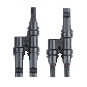 2 Way T Branch Solar Panel Connectors Waterproof PPO Material